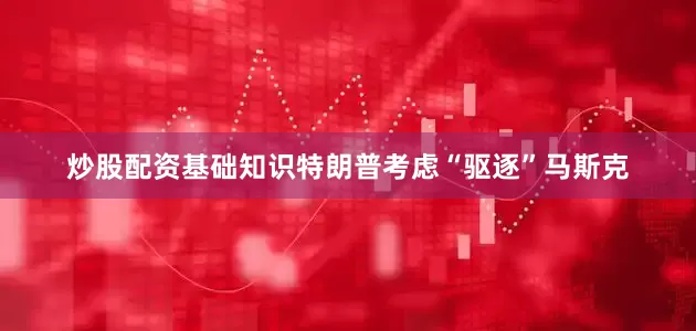 炒股配资基础知识特朗普考虑“驱逐”马斯克